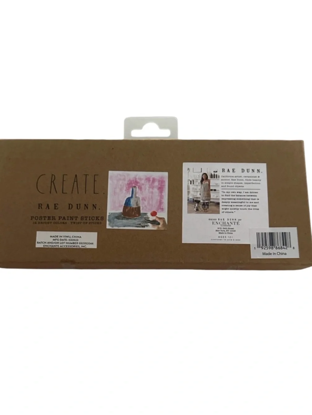 Rae Dunn Poster Paint Sticks 12 Colors Twist Up Set NIB